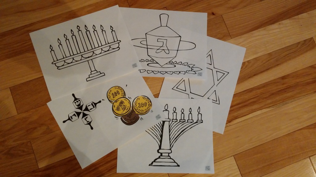 hanukka colouring pages