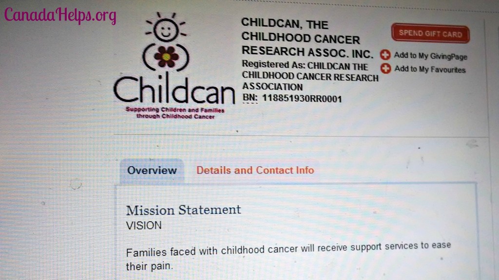 CanadaHelps Childcan