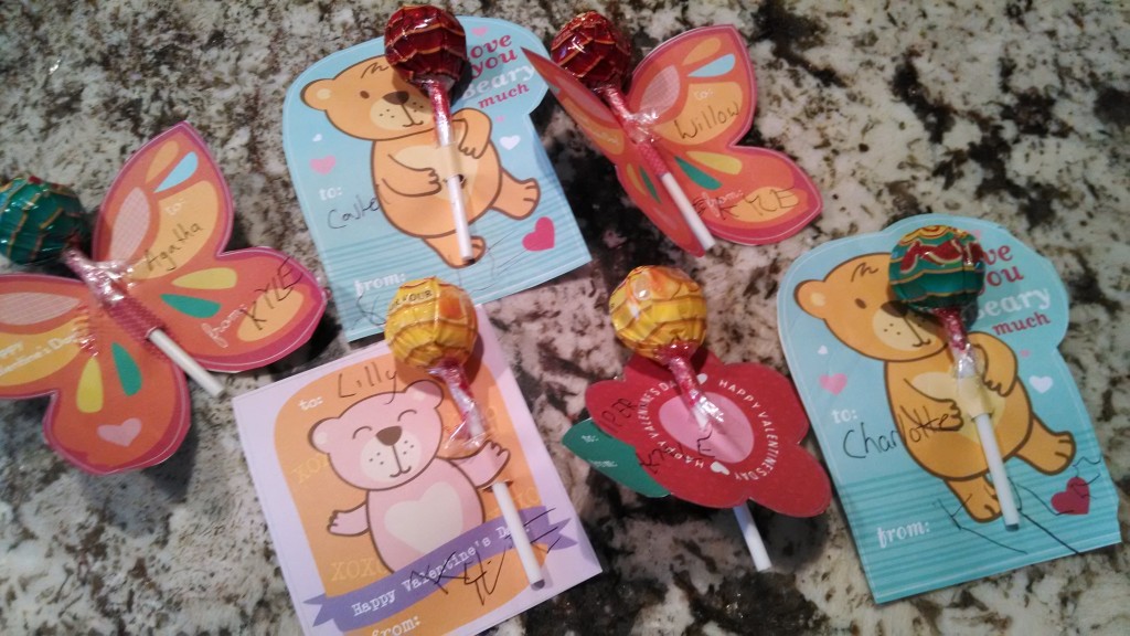 Valentines Day cards lollipop holders