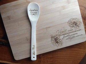 customized wooden spoon and board