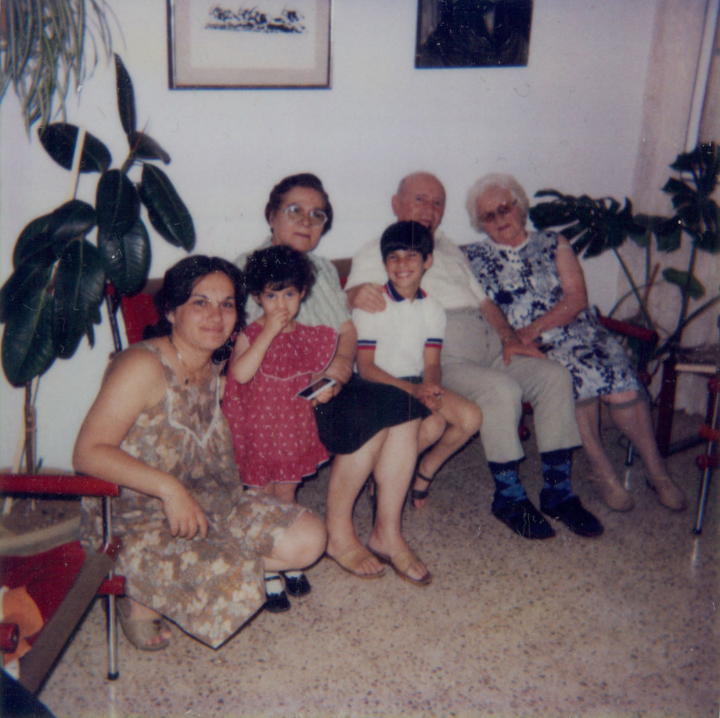 My mom, me, my maternal grandparents (my brother in between them) & my great-grandmother (~circa 1985)