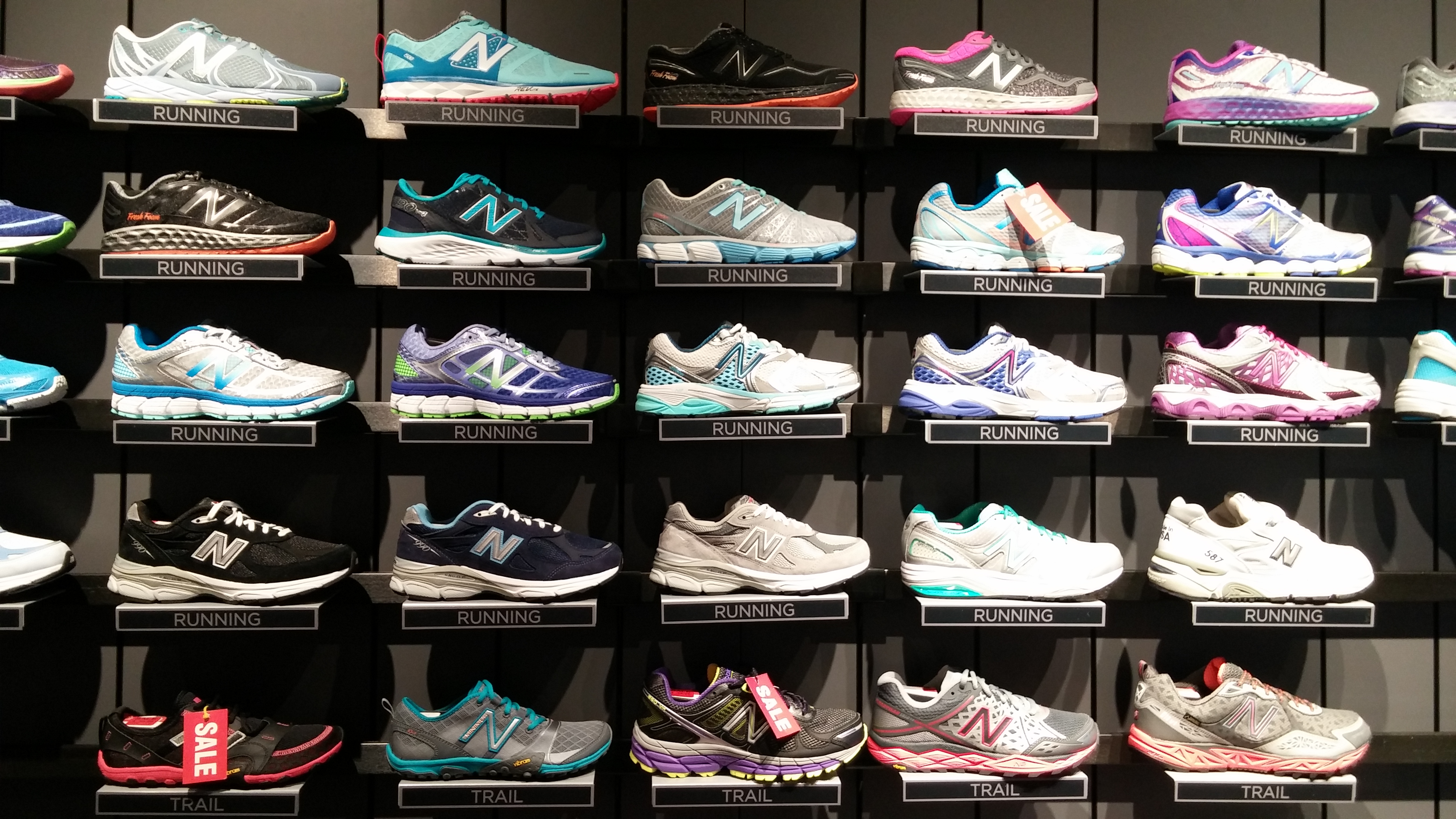 new balance shoe wall