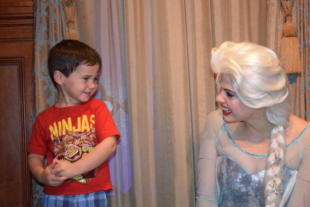 meeting princess Elsa at Disney world