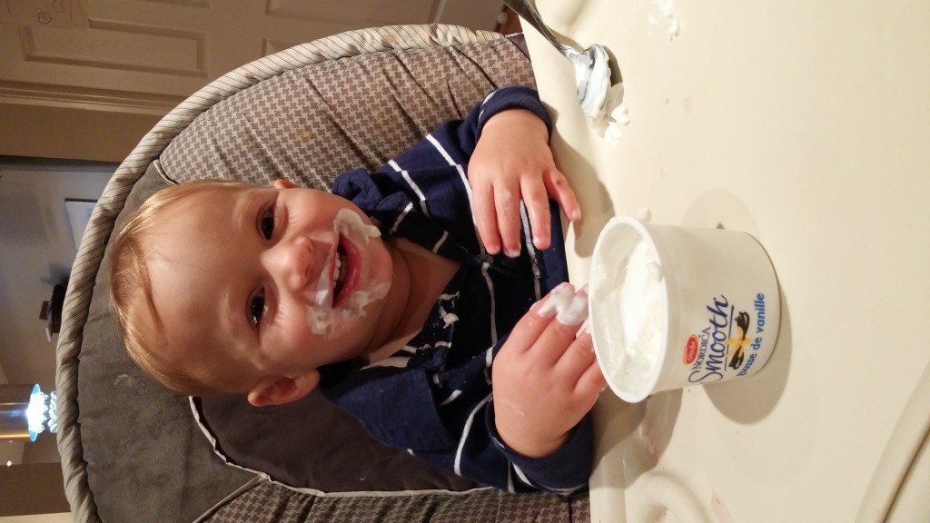 nate eating cottage cheese