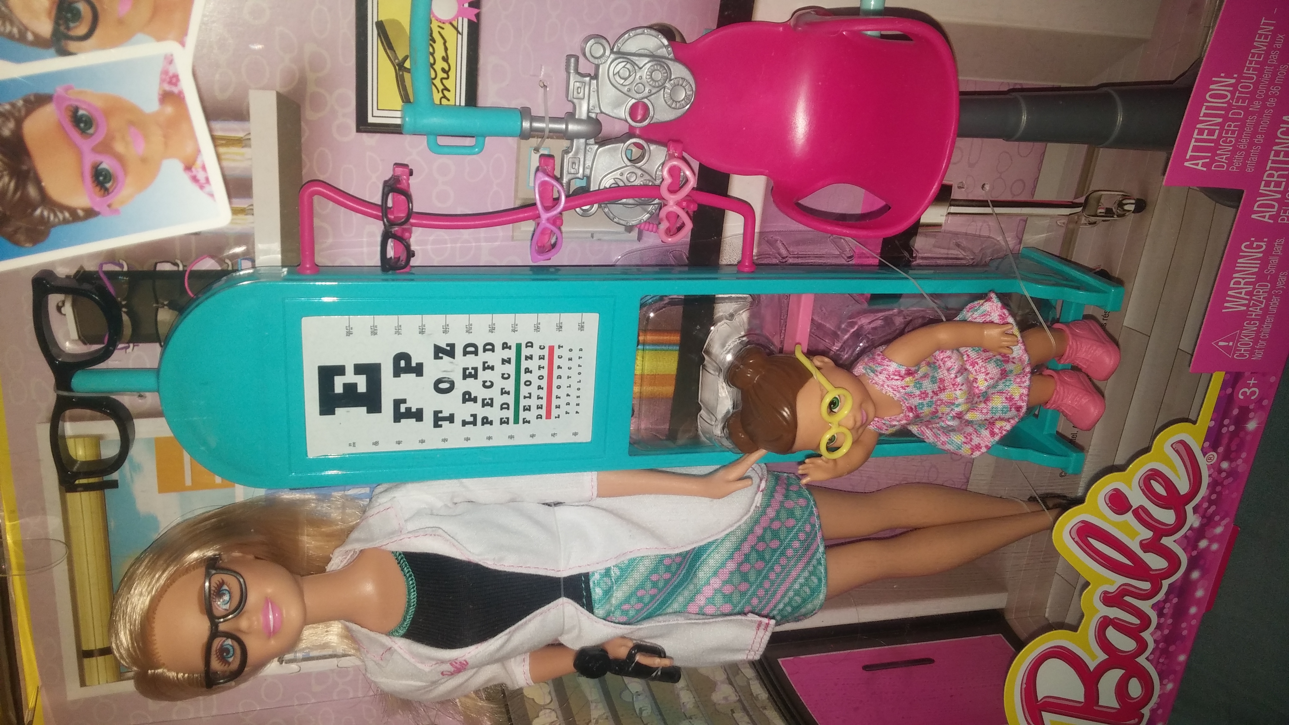 barbie eye doctor play set