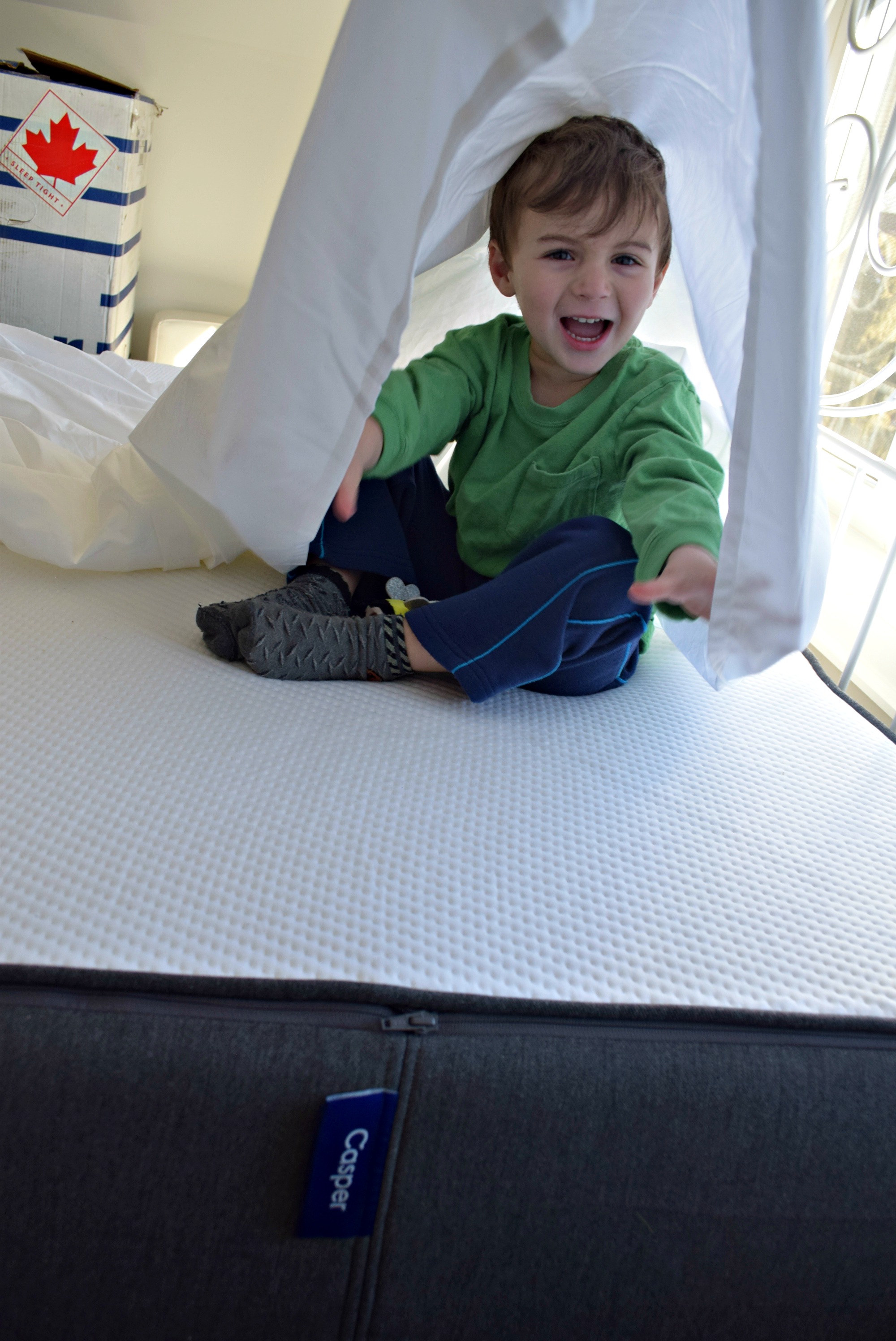 casper mattress, pillows, and sheets review by a parent